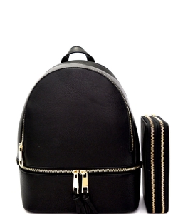 New Fashion Backpack with Wallet LP1062W BLACK